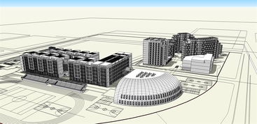 精美学校校园建筑楼设计 从SU模型到高清效果图的全方位解读